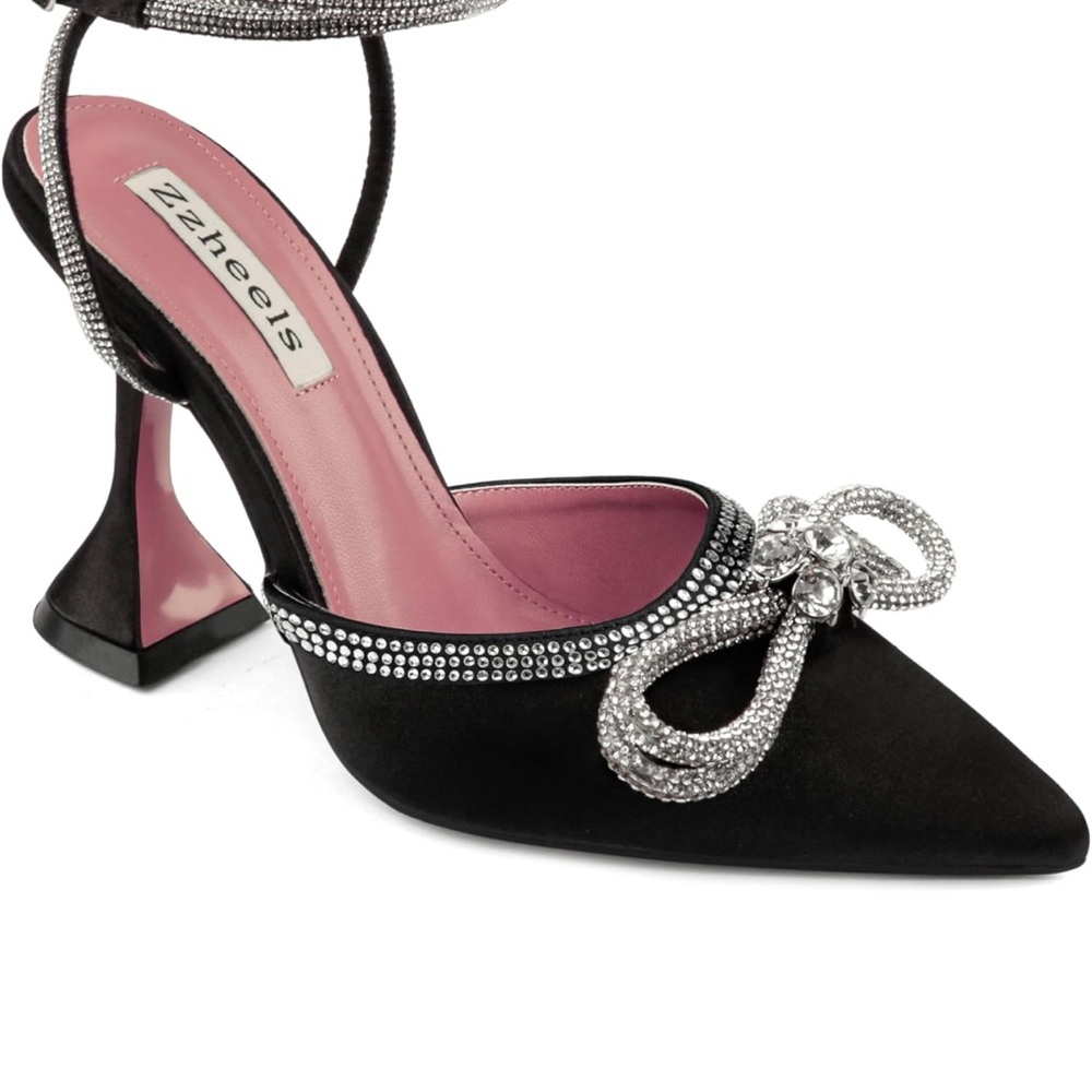 Black and Silver Embellished Women's Shoes
